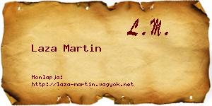 Laza Martin névjegykártya