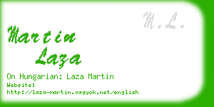 martin laza business card